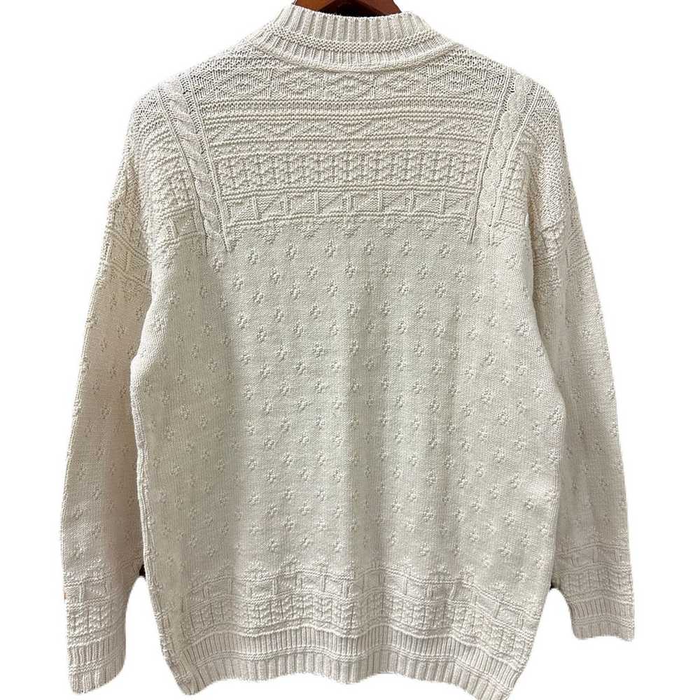 90s Vintage LizWear Womens 3D Knit Mock Sweater E… - image 3