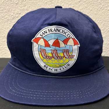 Vintage San Francisco Beach Club Hat Blue SnapBack