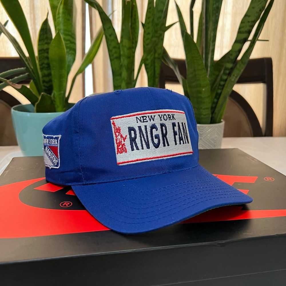 Vintage new york rangers license plate hat - image 2