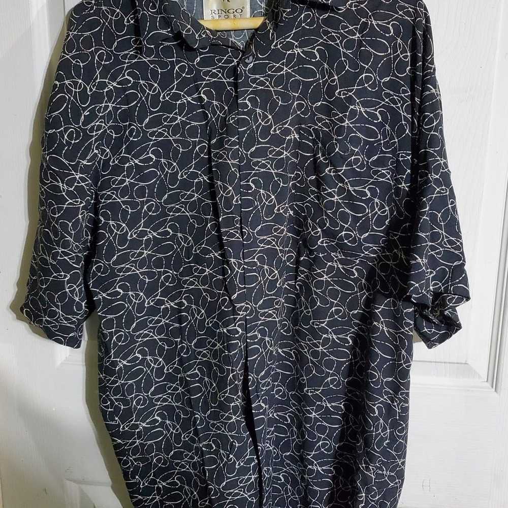 Vintage ringo sport button up shirt, men's US XL,… - image 1