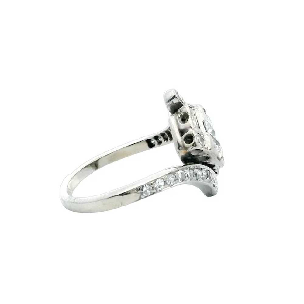 1940's Diamond Vintage Bypass Ring - image 4
