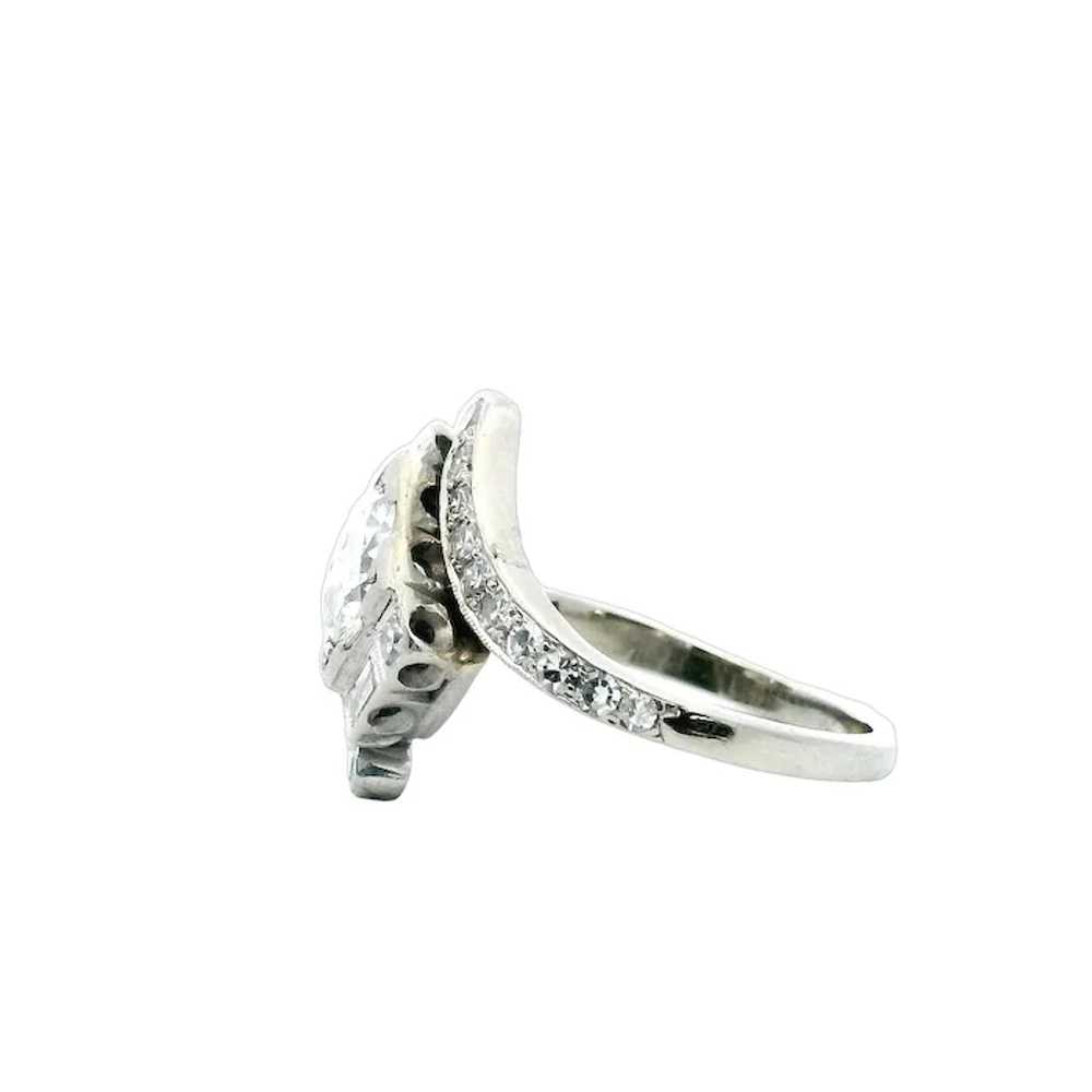 1940's Diamond Vintage Bypass Ring - image 5