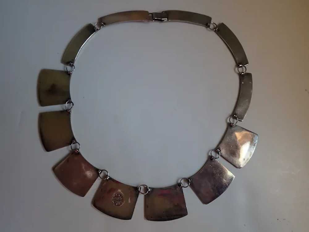 *Vintage Mexico Taxco Sterling Zodiac Pannel Neck… - image 5