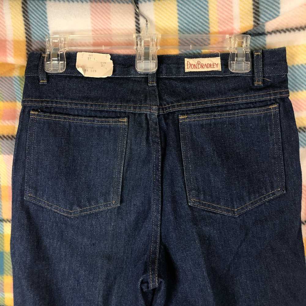 Vintage 1970s Men’s Straight Leg Denim Blue Jeans… - image 8