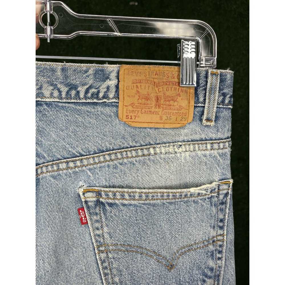 Vintage 90s Levi's 517 Boot Cut Zipper Faded Ligh… - image 3
