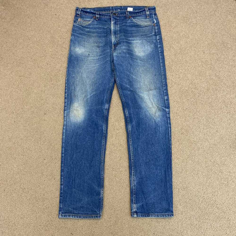 Vintage Distressed Levi’s 505 Orange Tab Jeans Ma… - image 1