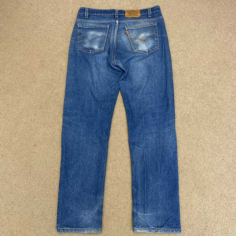 Vintage Distressed Levi’s 505 Orange Tab Jeans Ma… - image 2