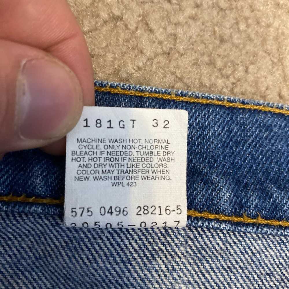 Vintage Distressed Levi’s 505 Orange Tab Jeans Ma… - image 4
