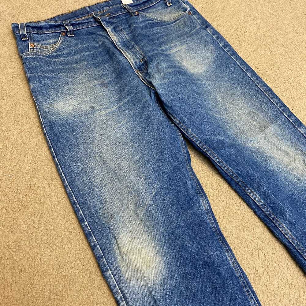 Vintage Distressed Levi’s 505 Orange Tab Jeans Ma… - image 5