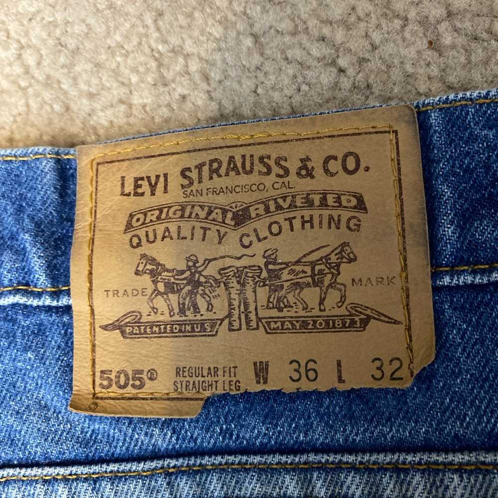 Vintage Distressed Levi’s 505 Orange Tab Jeans Ma… - image 8