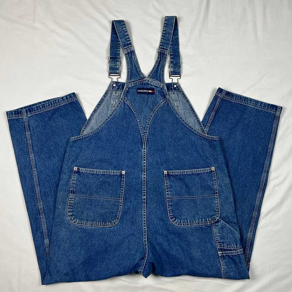 Vtg Tommy Hilfiger Jeans Mens Denim Overalls XL x… - image 2