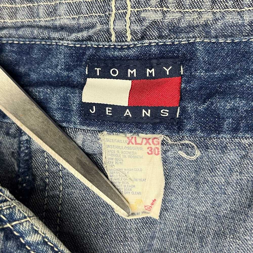 Vtg Tommy Hilfiger Jeans Mens Denim Overalls XL x… - image 3