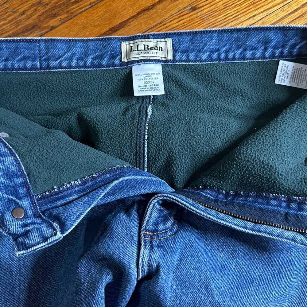 L.L Bean Fleece Jeans Men’s 32x32 - image 3