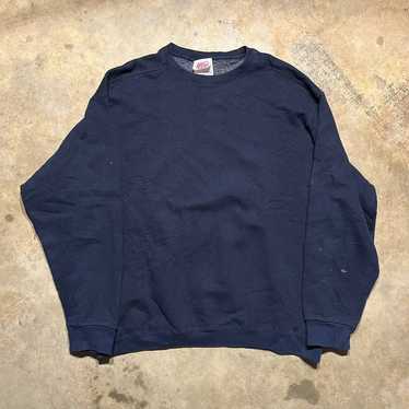 Vintage 90s BVD Navy Blank Heavyweight Sweatshirt - image 1