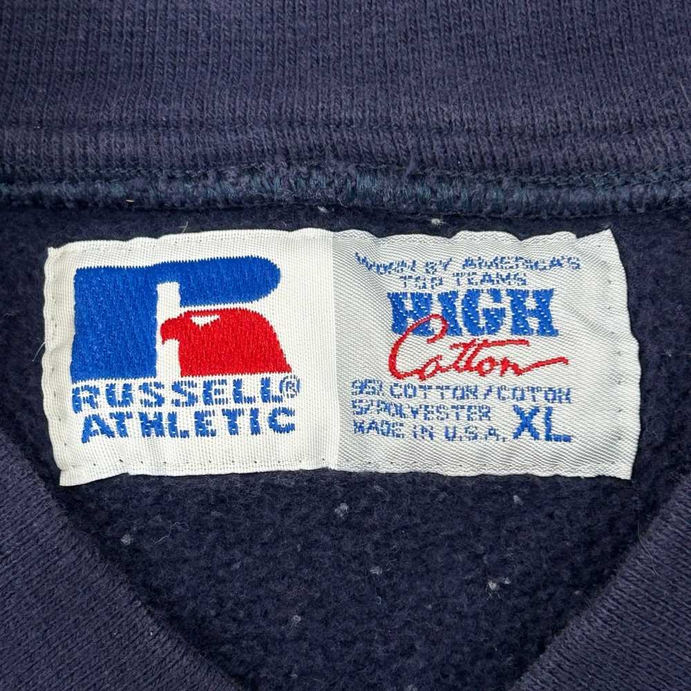 Vintage 90s Russell Athletic High Cotton Navy Gra… - image 3