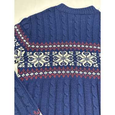 Jantzen Wool Patterned Cable Knit Sweater M Mens … - image 1
