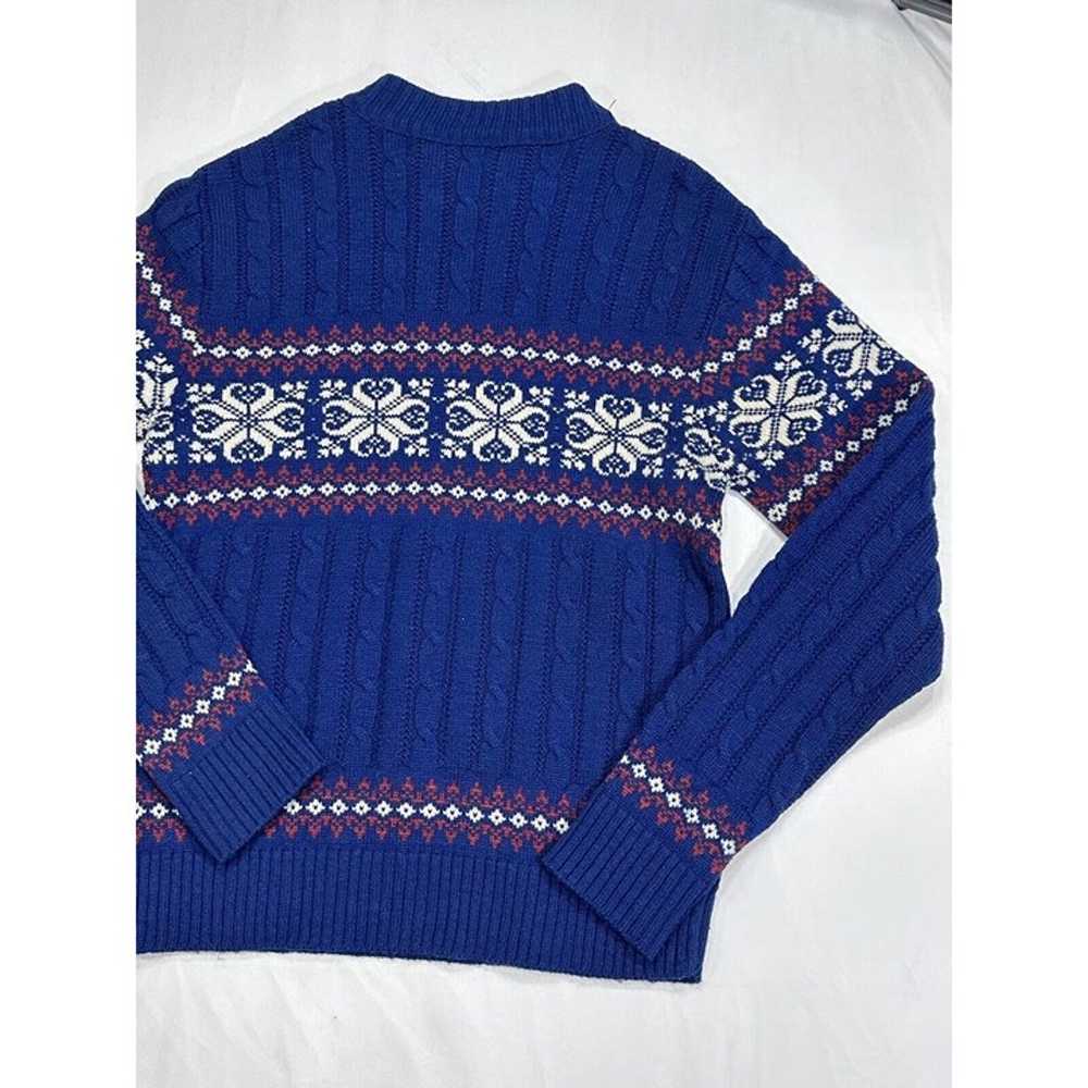 Jantzen Wool Patterned Cable Knit Sweater M Mens … - image 6