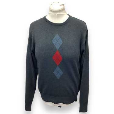 Knightsbridge Vintage Mens Crewneck Argyle Sweater
