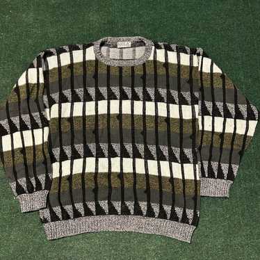 Vintage Coogi style abstract knit sweater