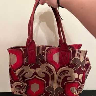 Red Pattern Miu Miu Bag - image 1