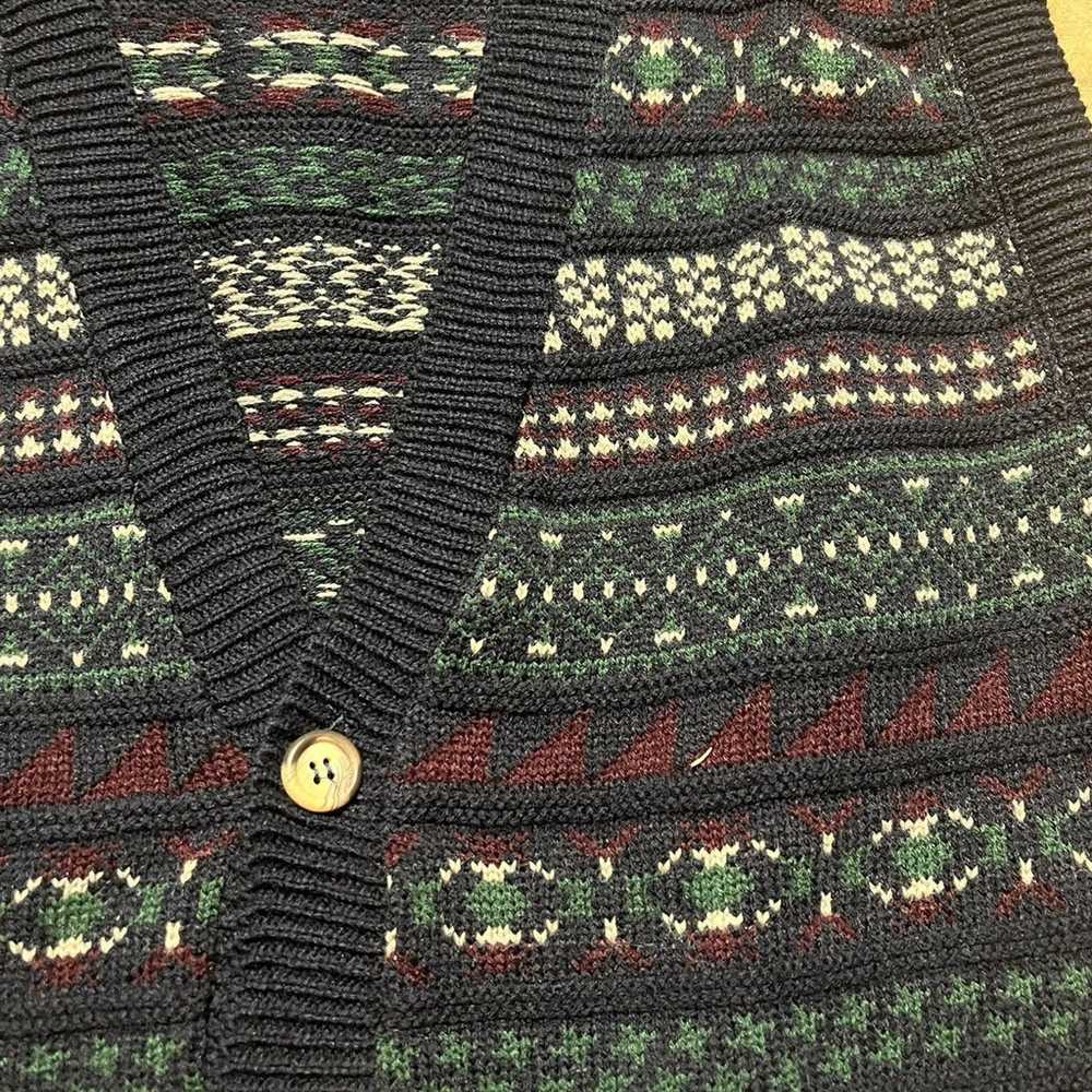 Vintage 90s Andhurst Navy Pattern Sweater Vest - image 2