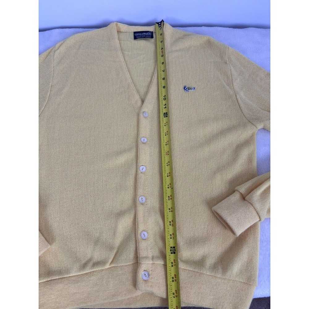 Vintage 70s Challenger Cardigan Sweater Yellow La… - image 5