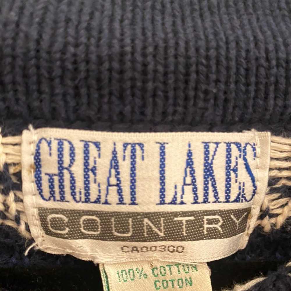 Great Lakes country vintage 100% cotton sweater - image 2