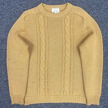 Vintage Gold Beige Cable Knit Sweater 1950s Macy’… - image 1