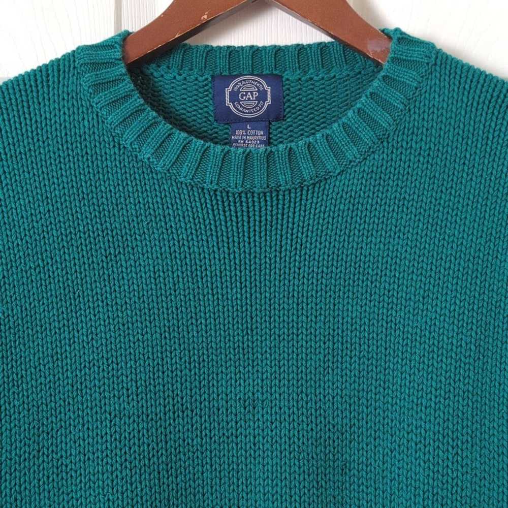 Gap 80's Vintage Classic Chunky Knit Long Sleeve … - image 2