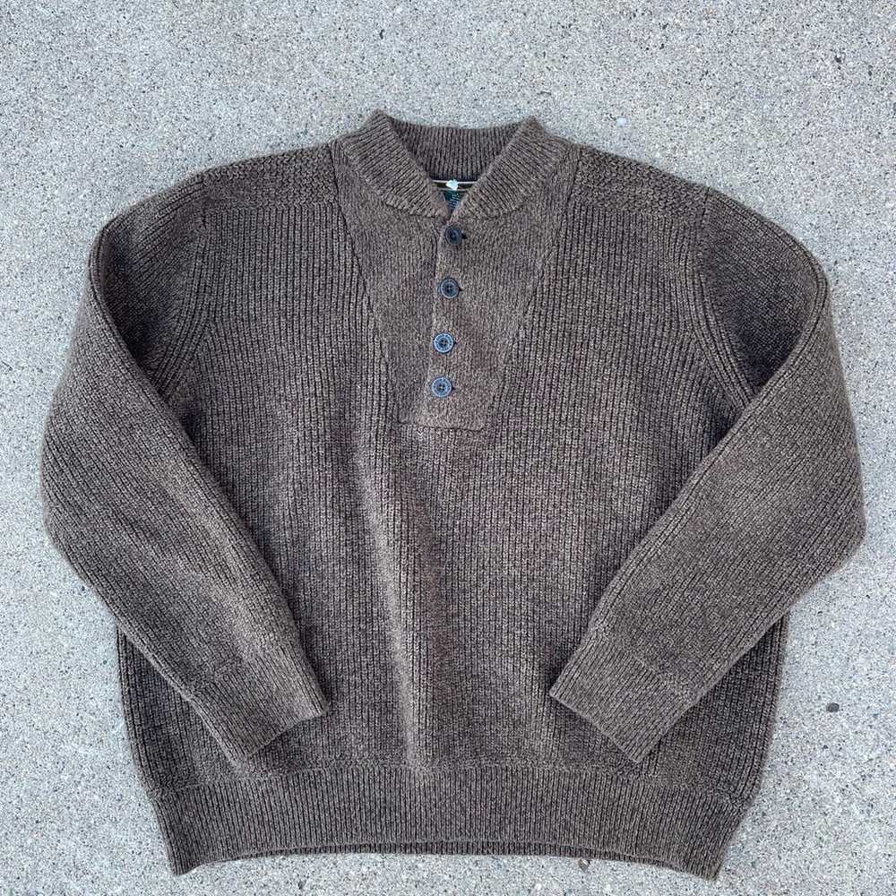 Vintage Eddie Bauer Brown Knit Sweater - image 1