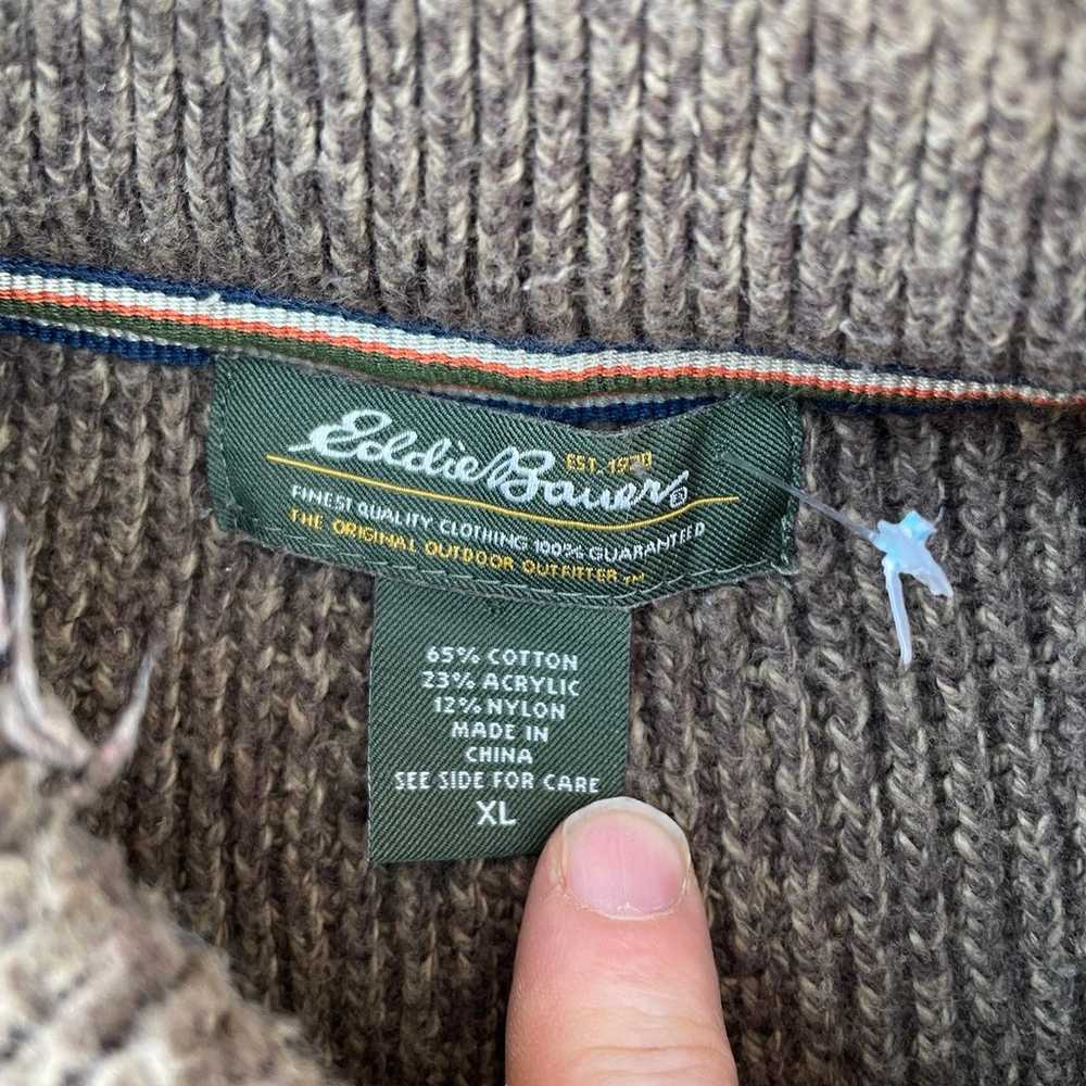 Vintage Eddie Bauer Brown Knit Sweater - image 4