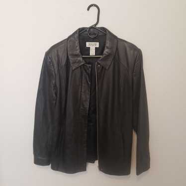 Vintage 80s Alfani Outerwear Genuine Leather Jack… - image 1
