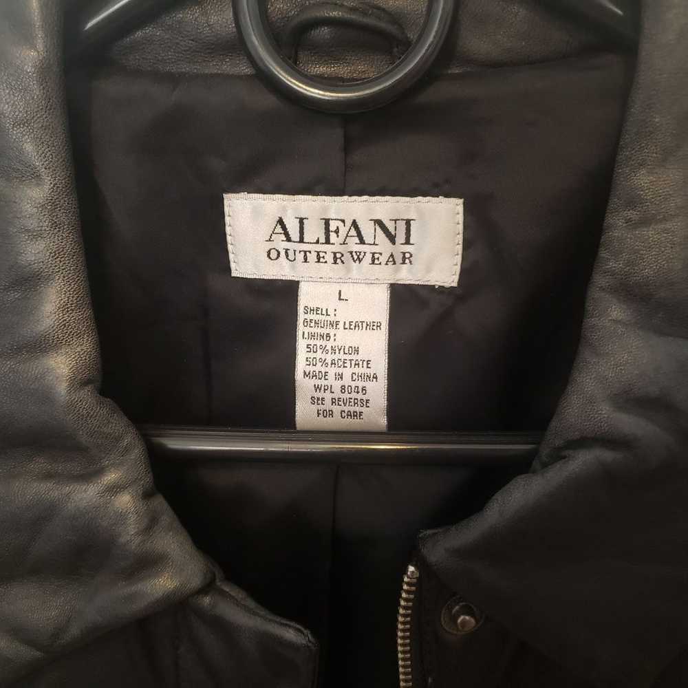 Vintage 80s Alfani Outerwear Genuine Leather Jack… - image 2