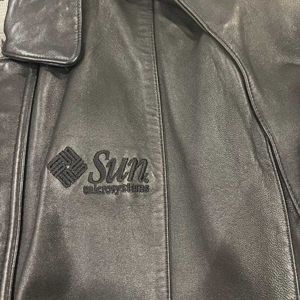***vintage*** geni leather bomber jacket - image 3