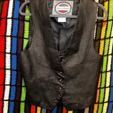 Bad Lands Authentic Outerwear Men's Leather Vest -