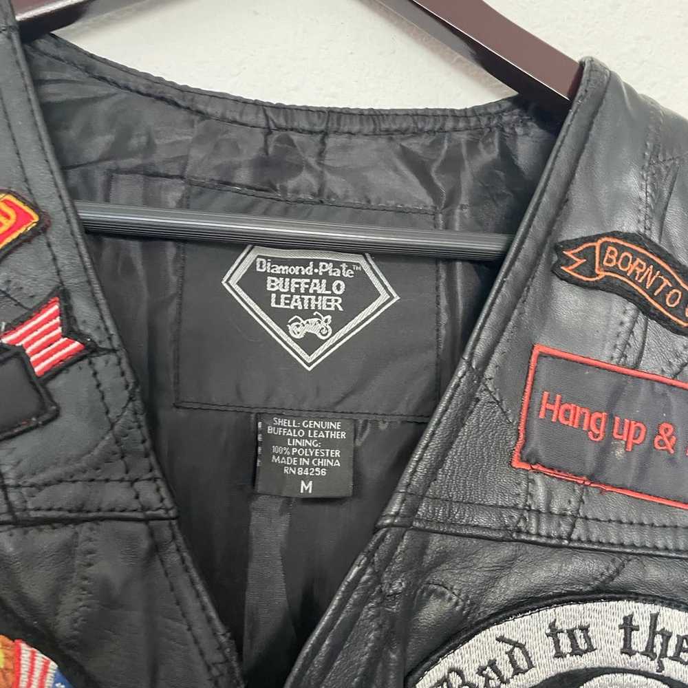 Buffalo leather Motorcyle vest - image 4