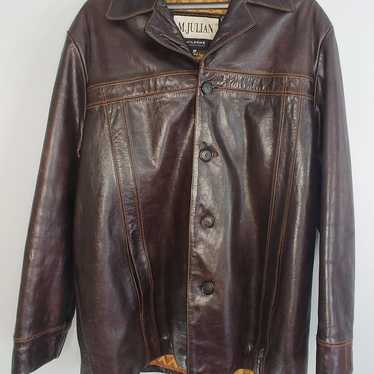 Wilsons M. Julian Heavy Brown Vintage Leather Jac… - image 1
