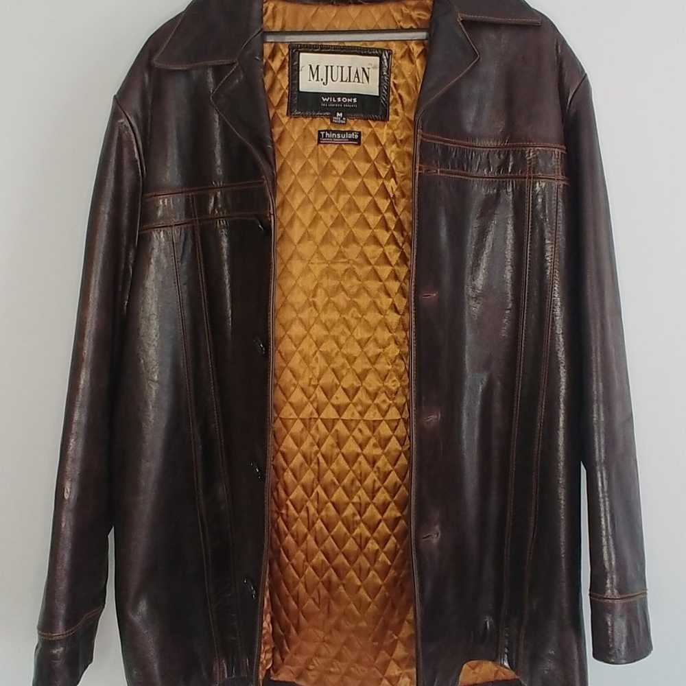 Wilsons M. Julian Heavy Brown Vintage Leather Jac… - image 3