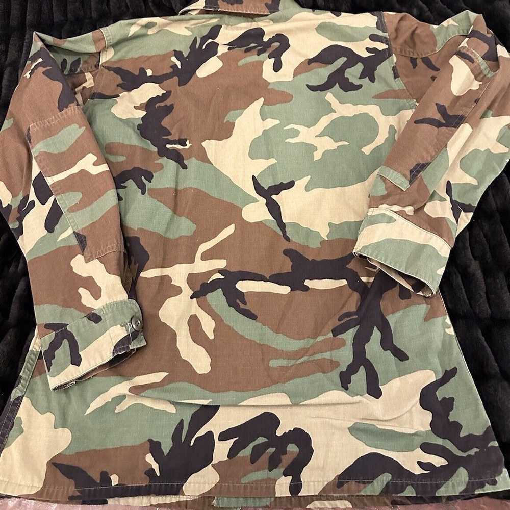 Vintage Camouflage Military Jacket Mens Medium M … - image 2