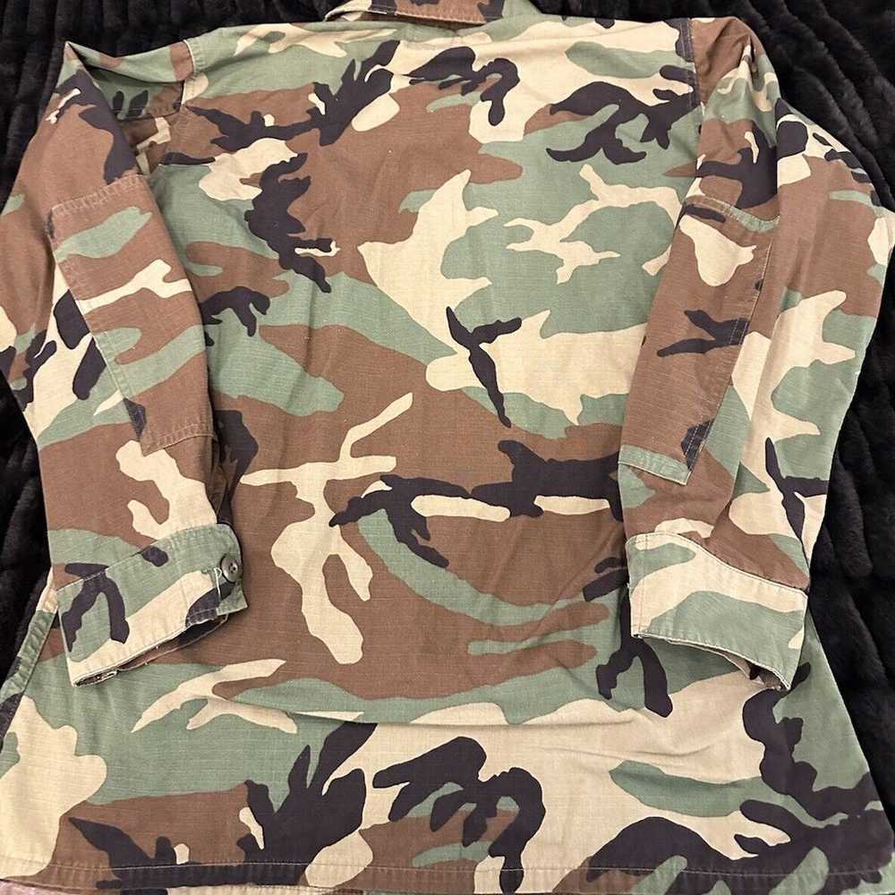Vintage Camouflage Military Jacket Mens Medium M … - image 9