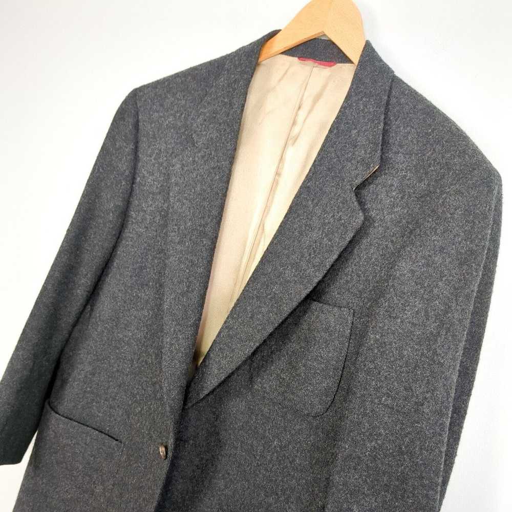 Vintage Jos A Banks Sport Coat Blazer Wool Charco… - image 2