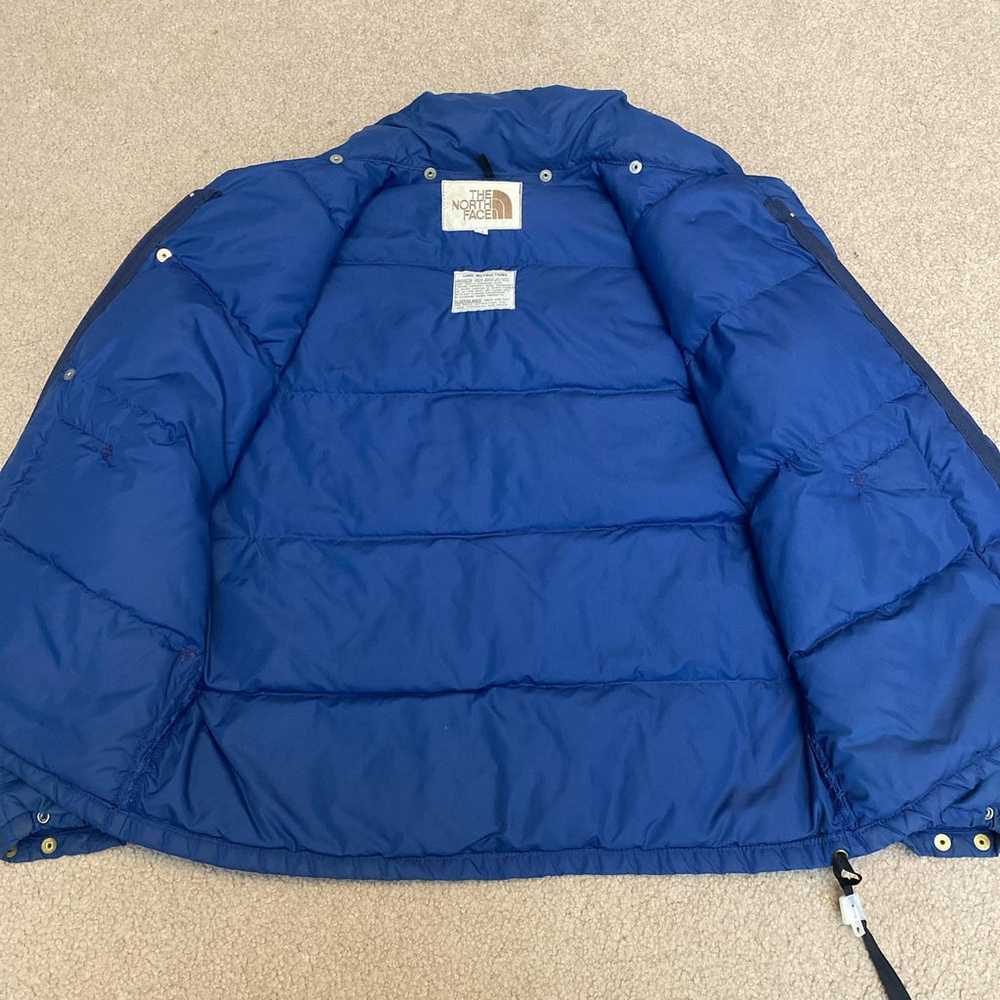 Vintage 70’s The North Face Blue Puffer Down Jack… - image 4