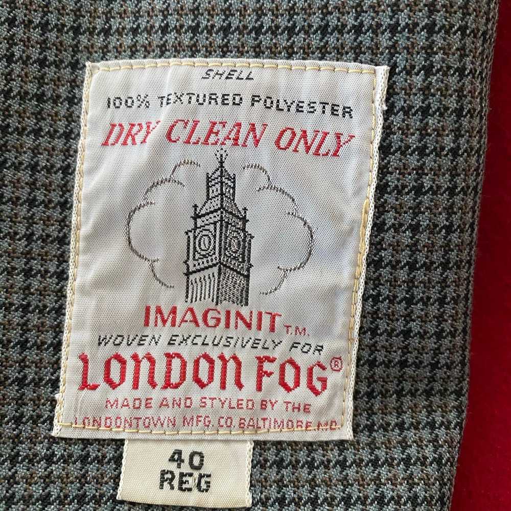 Vintage London Fog Mens Sz 40 Trench Coat, Hounds… - image 7