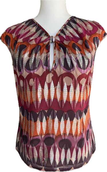 St. John Couture Silk Print Top, 2