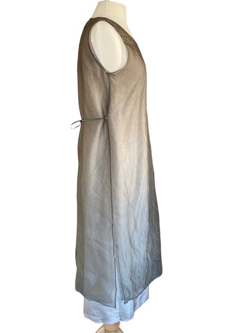 Beige Silk Crinkle Slip, Dress, and Jacket, M - image 6