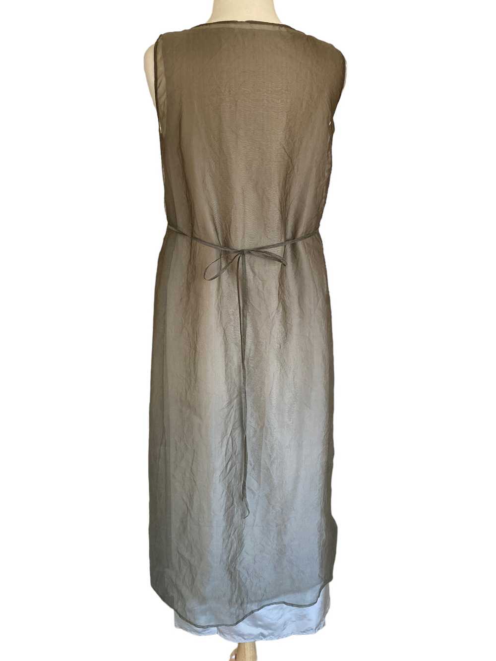 Beige Silk Crinkle Slip, Dress, and Jacket, M - image 8