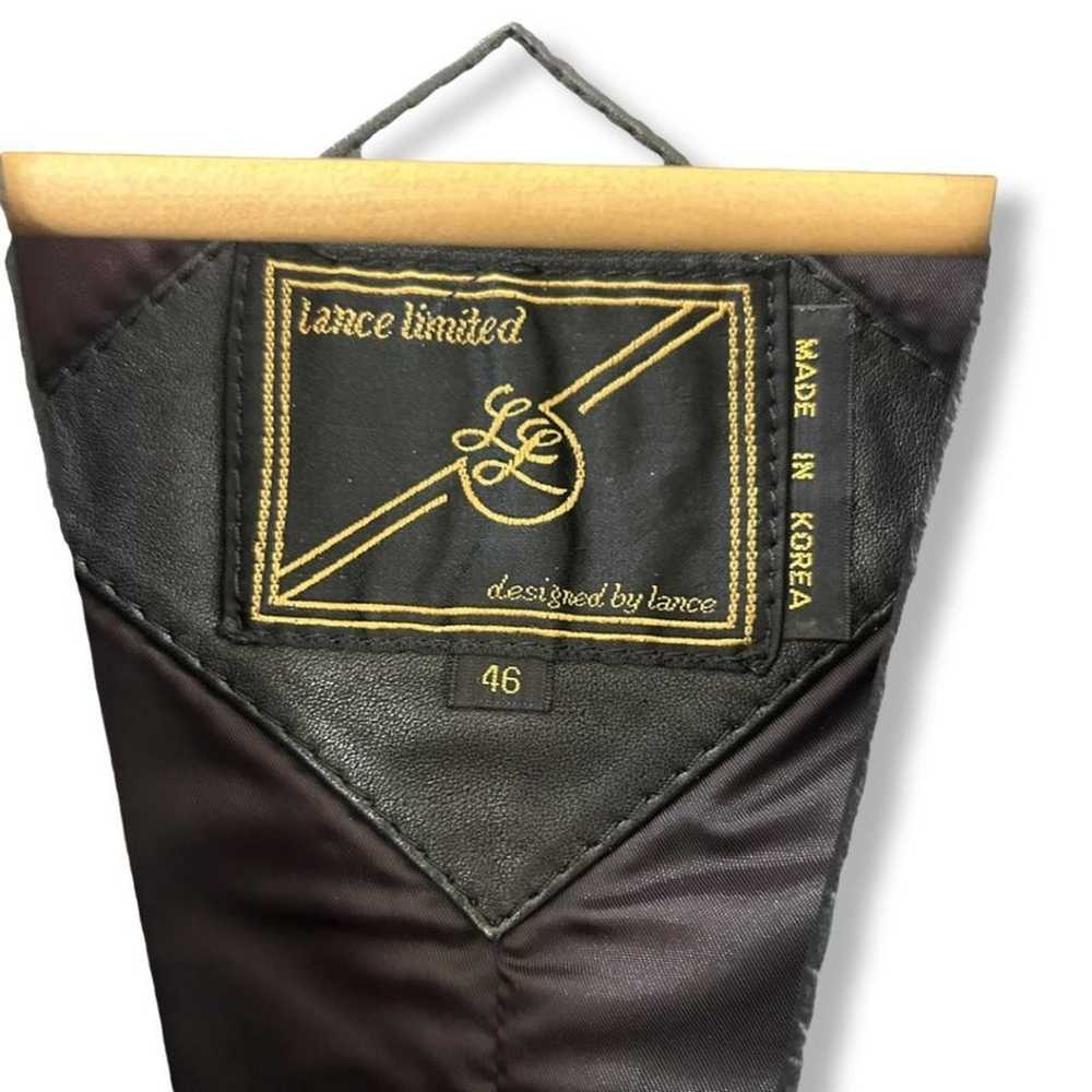 Lance Limited Men's Black Leather Jacket (Size 46… - image 3