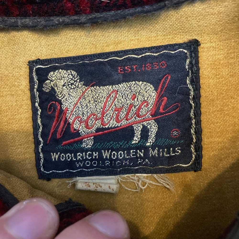 Vintage 50’s Woolrich Buffalo Plaid Wool Mackinaw… - image 4