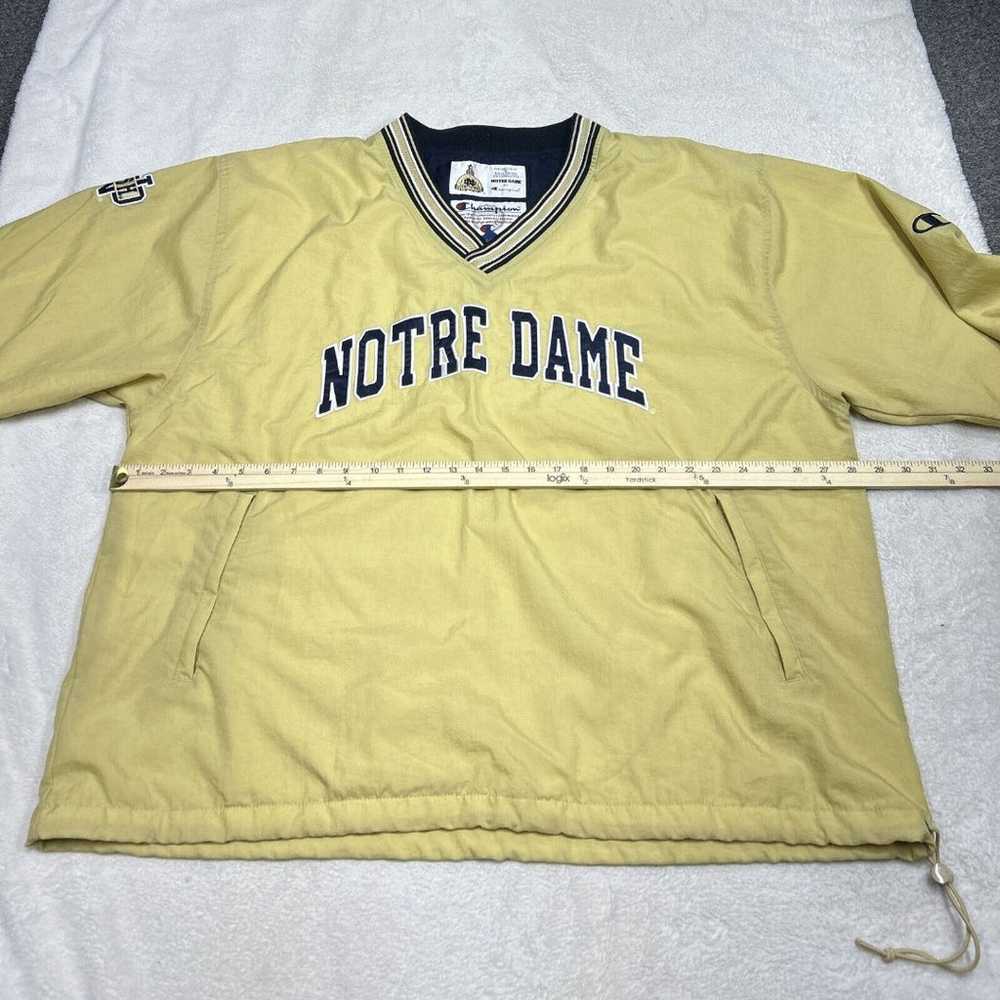 Vintage Notre Dame Windbreaker Pullover XL Champi… - image 4