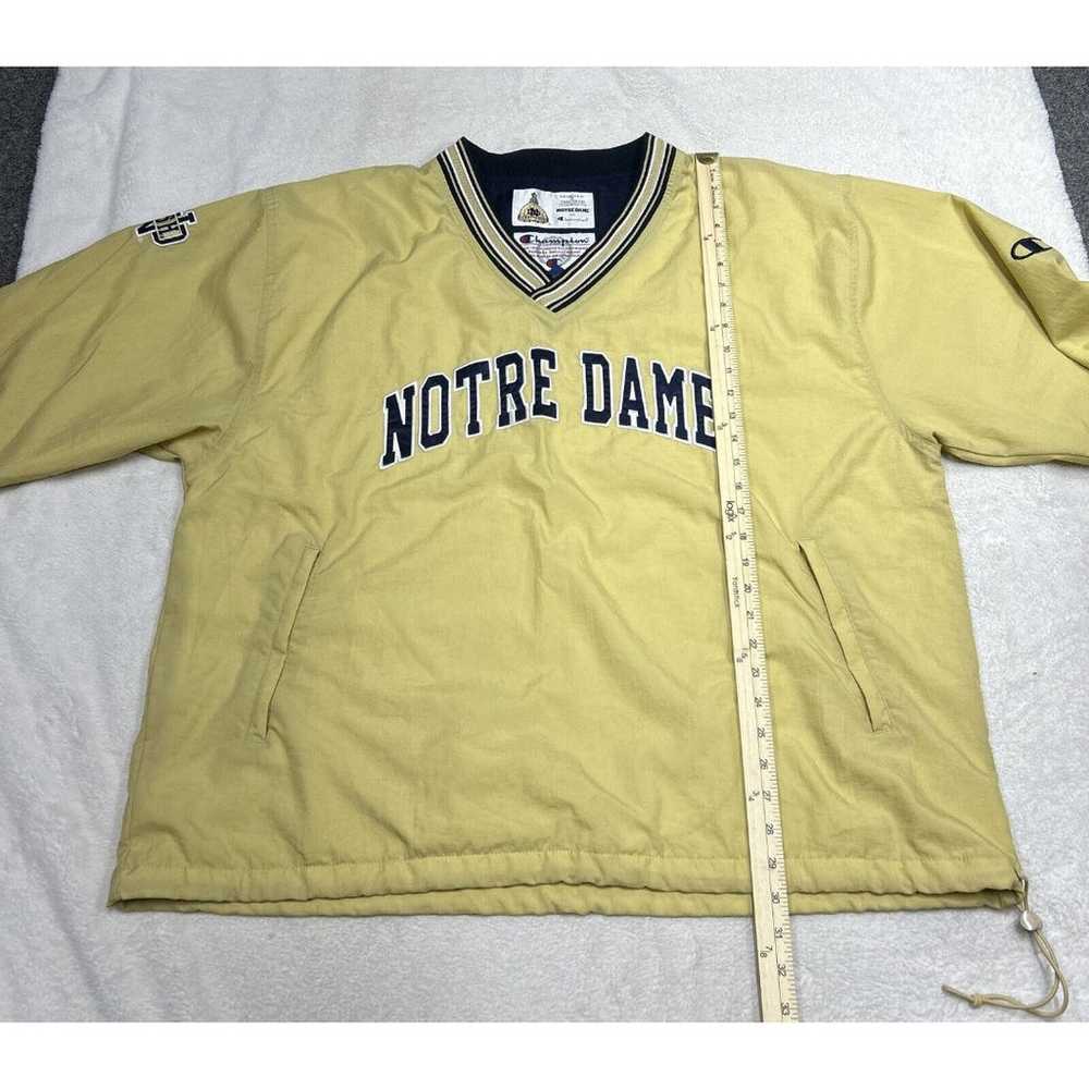 Vintage Notre Dame Windbreaker Pullover XL Champi… - image 5